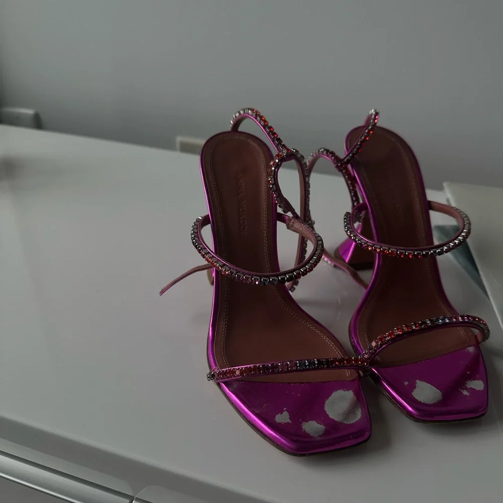 Amina Muaddi Hologram Sandals (Gilda Sandal) - Picture 2 of 3